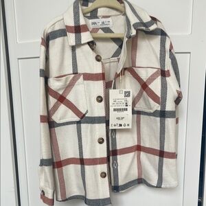 Zara Checkered Shirt with Chest Pockets